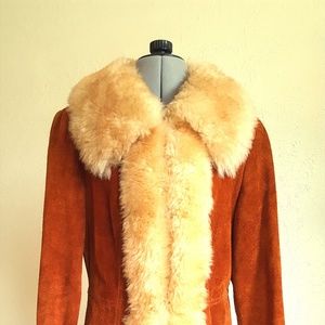 Vintage Suede and Shearling Coat